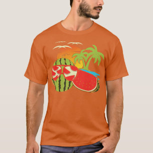 Camiseta Exótico Verão Sunset Funny Melon Sunglass Tropic