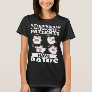 Camiseta Exótico Veterinário Animal Meus Pacientes Favorito