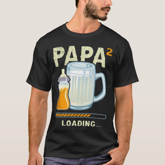 Camiseta Expectant Papa papa to be future papa 2nd Grandchi (Frente)