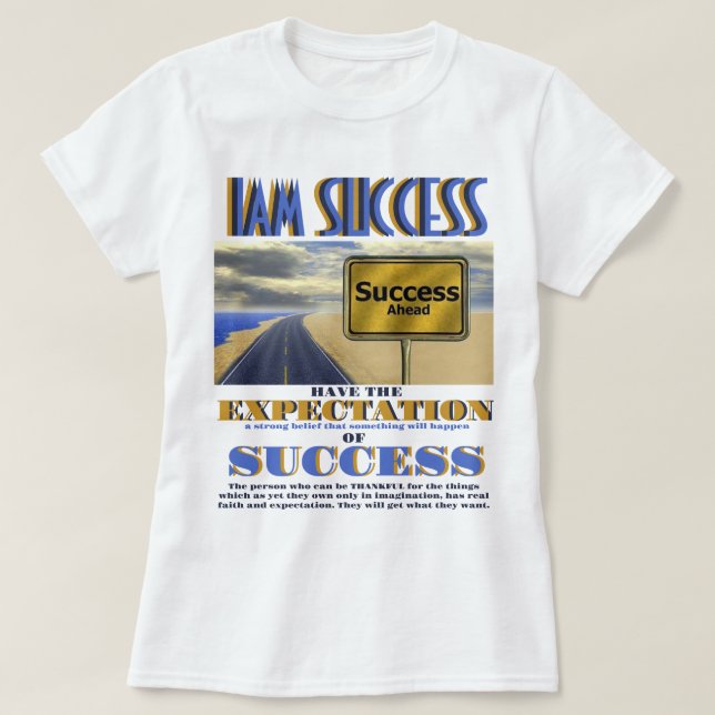 CAMISETA EXPECTATIVA DE SUCESSO (Frente do Design)