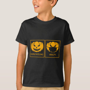 Camiseta Expectativas realidade jack o lantern abóbora másc