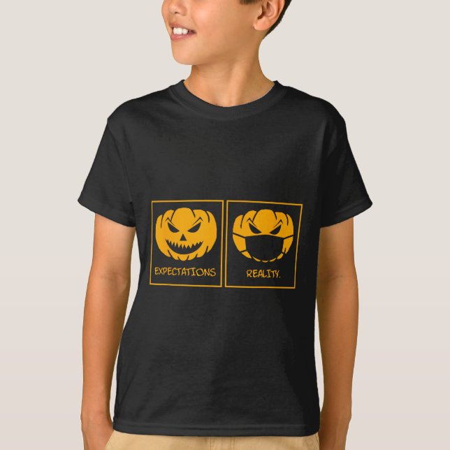 Camiseta Expectativas realidade jack o lantern abóbora rost (Frente)