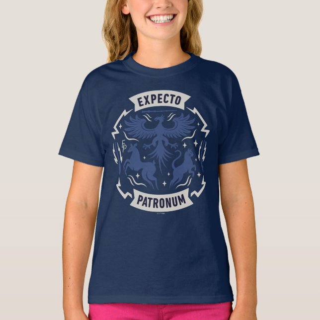Camiseta Expecto Patronum Silhueta Gráfica Vintage (Frente)
