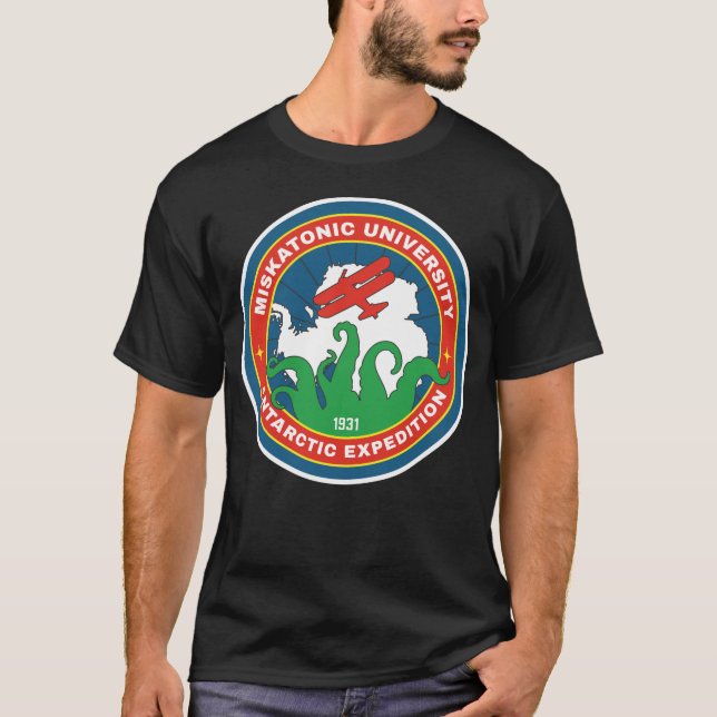 Camiseta Expedição Antártica da Universidade Miskatônica (Frente)
