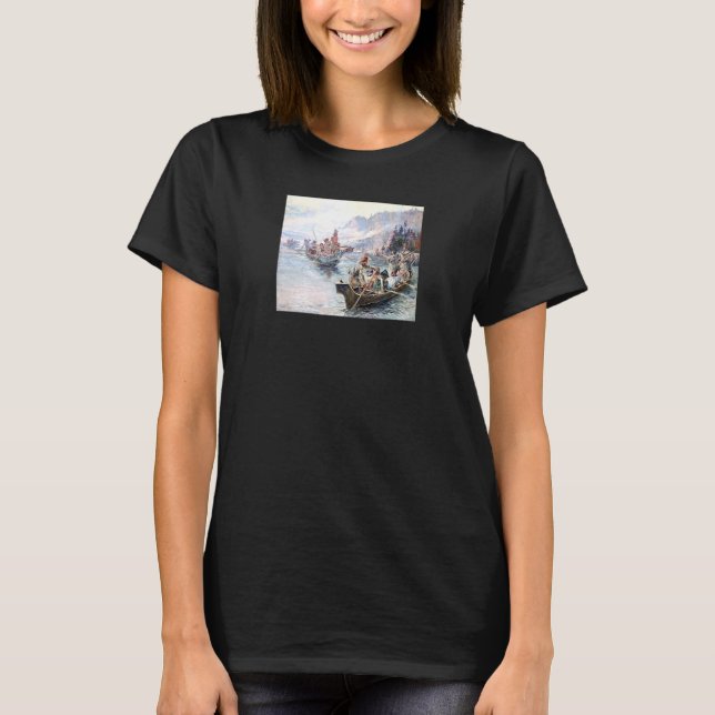 Camiseta Expedição Lewis Clark Sobre A Baixa Colúmbia (Frente)