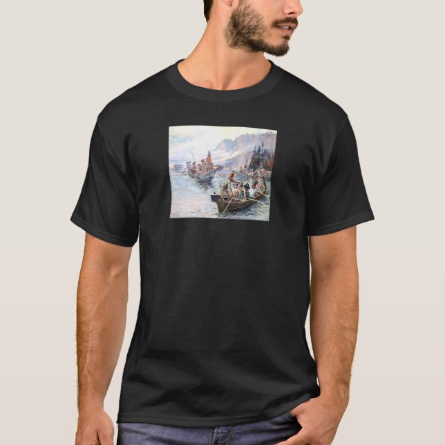Camiseta Expedição Lewis Clark Sobre A Baixa Colúmbia (Frente)