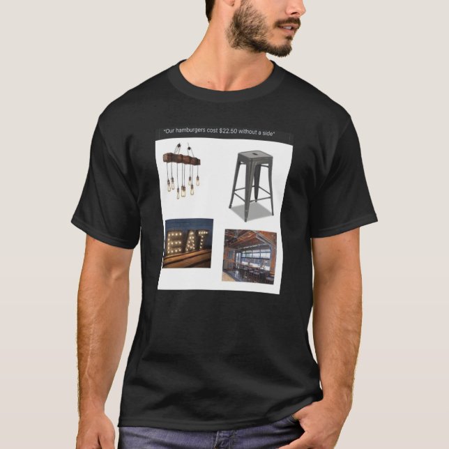 Camiseta Expensive Burger Place Meme Overpriced Bad Food Ch (Frente)