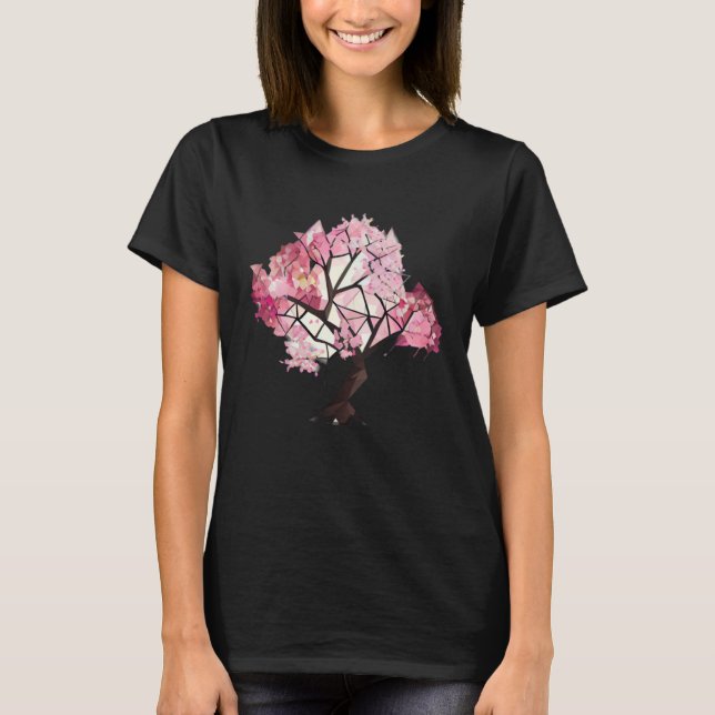 Camiseta Experience the Magic of Cherry Blossoms Tree Geome (Frente)
