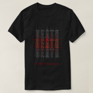 Camiseta Experiência COVID-19, Pandemia, Morte, Vermelho e