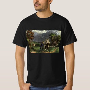 Camiseta Experiência de Benjamin Franklin com Pipa e Relâmp