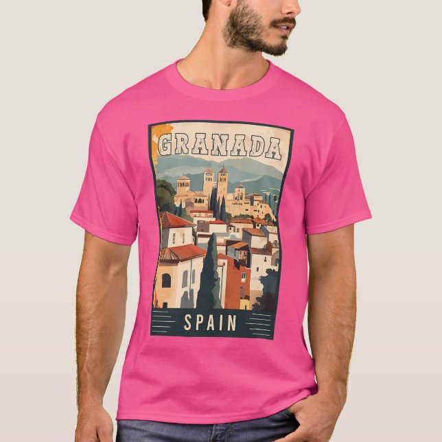 Camiseta Experiência De Granada Em Beleza Espanha De Alhamb (Frente)