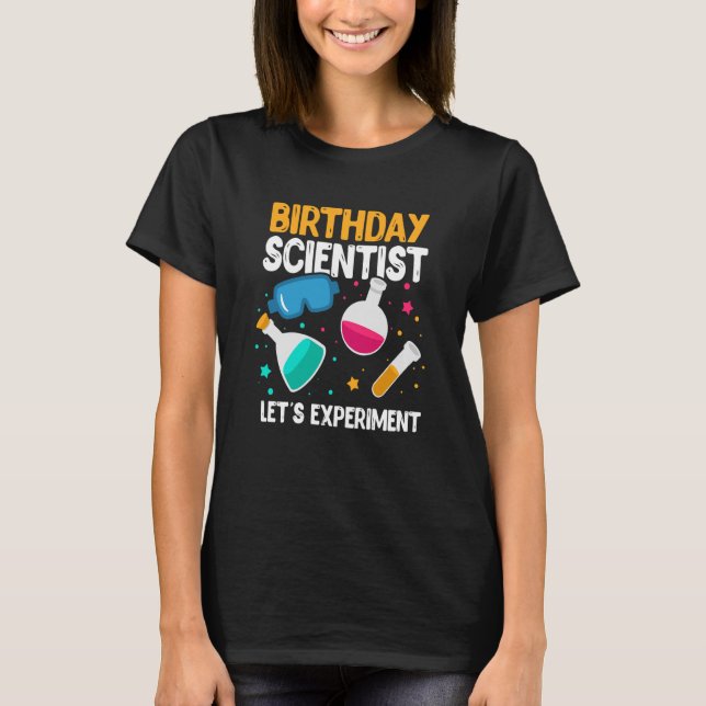 Camiseta Experiência de Vamos Cientista de Aniversário Ciên (Frente)