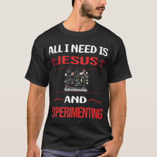 Camiseta Experiência engraçada de Jesus Experimentando Expe