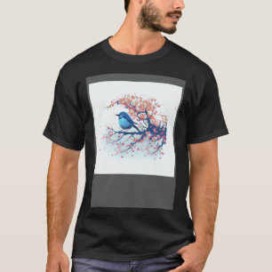Camiseta Experimente a Beleza da Natureza com o Pássaro Azu