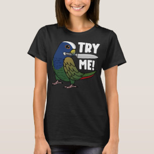 Camiseta Experimente-me papagaio com a faca... eu tenho o P