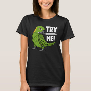 Camiseta Experimente-me papagaio com faca I Amazônia napoli