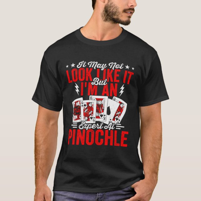 Camiseta Expert Pinochle Players Casino Card Game Pinochle  (Frente)