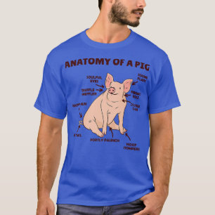 Camiseta Explicação Engraçada De Anatomia De Porco De Premi