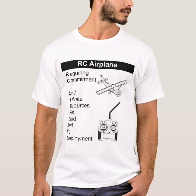 Camiseta Explicação muito divertida sobre o avião RC T-Shir (Frente)