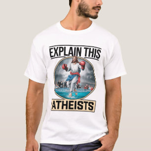 Camiseta Explique Isto Ateus Luvas de Boxe de Jesus Engraça