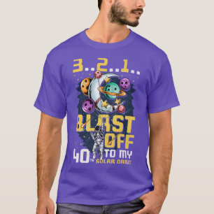 Camiseta Explodir para a minha 40ª órbita solar, aniversári
