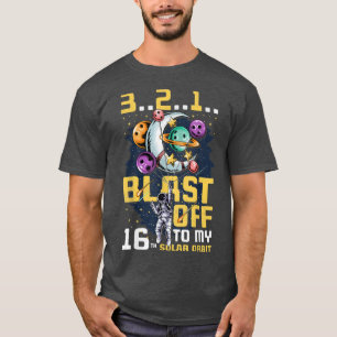 Camiseta Explodir para minha 16ª órbita solar, 16º aniversá
