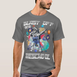 Camiseta Explodir Para O Espaço Do Astronauta Da Pré-Escoli