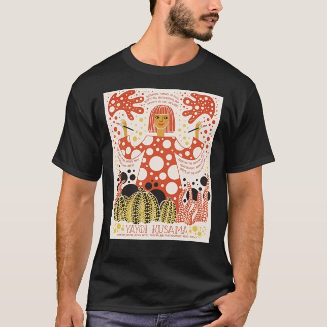 Camiseta Explora Themes Yayoi Kusama Clássico T-Shirt (Frente)