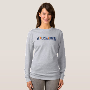 Camiseta Exploração da Natureza Mulheres Longa Folga