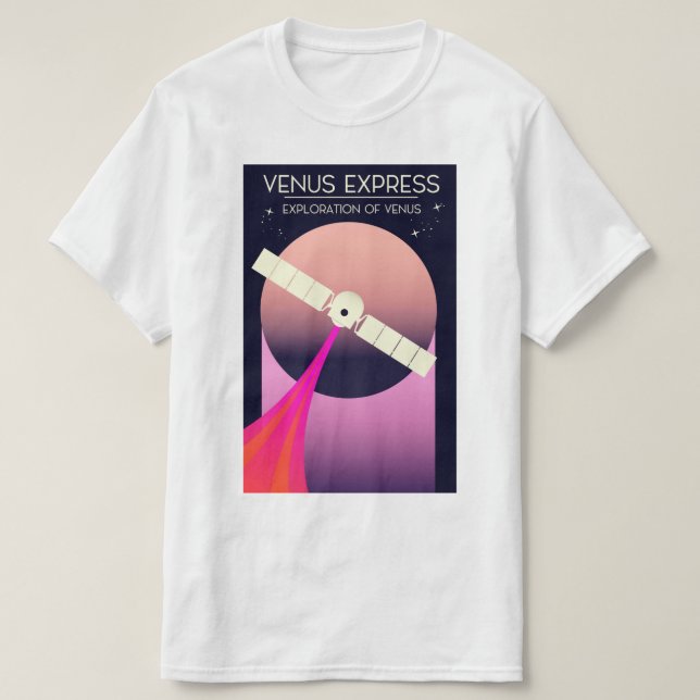 Camiseta Exploração de Vênus Express (Frente do Design)
