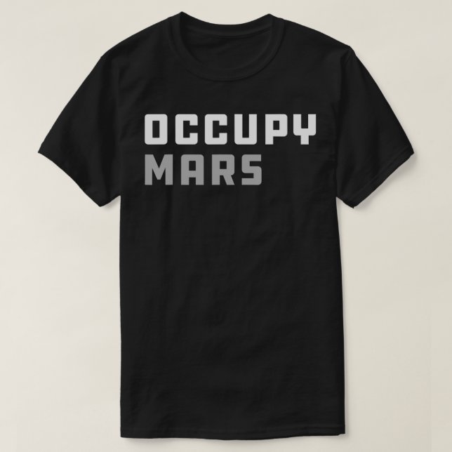 Camiseta Exploração Espacial do Occupy Mars (Frente do Design)