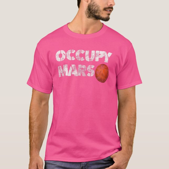 Camiseta Exploração Espacial do Planeta Terraform Occupy Ma (Frente)