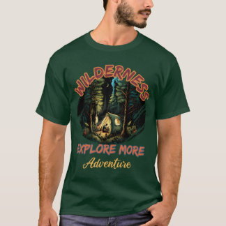 Camiseta Exploração Selvagem Mais Aventura Amigos de Campin