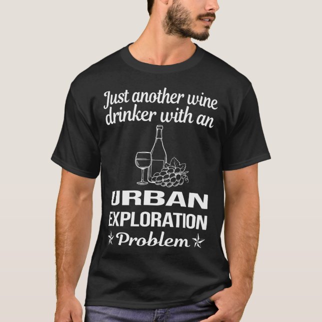 Camiseta Exploração Urbana De Bebidas De Vinho (Frente)