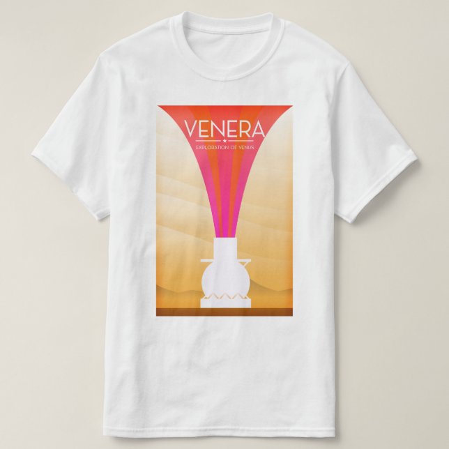 Camiseta Exploração Venera de Vênus (Frente do Design)