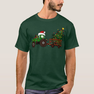 Camiseta Explorações agrícolas com trator gráfico de árvore