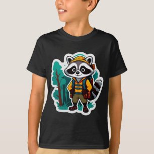 Camiseta Explorador da Floresta de Guaxinim