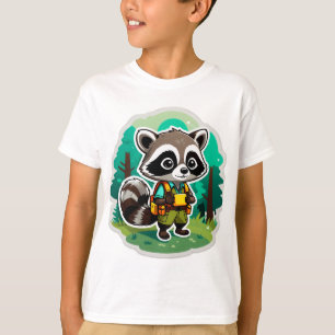 Camiseta Explorador da Floresta de Guaxinim