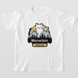 Camiseta Explorador da Meowtain – Design de Aventura de Gat