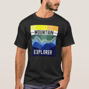 Camiseta Explorador de Acampamento Externo da Montanha Rock