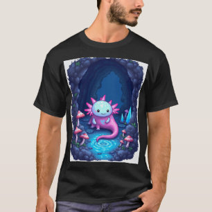 Camiseta Explorador de caverna de Axolote Arte Pixel Adesiv