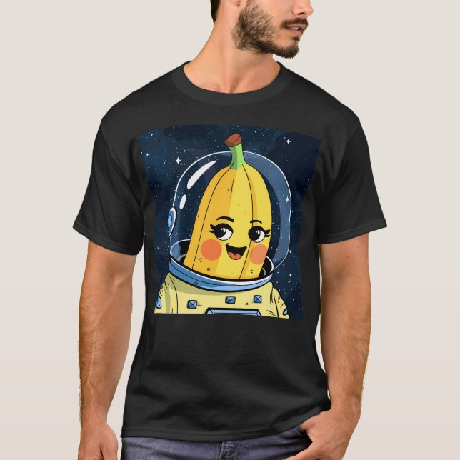 Camiseta Explorador de Espaço de Banana (Frente)