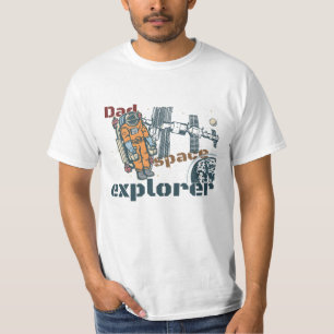 Camiseta explorador de espaço de pai