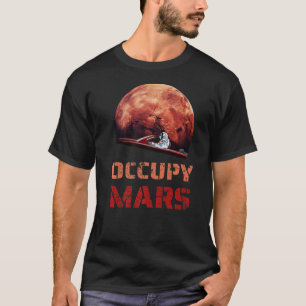 Camiseta Explorador de Espaço Ocupar Astronomia de Marte