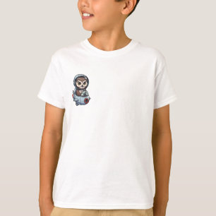 Camiseta Explorador de Foguete Astronauta Coruja Crianças