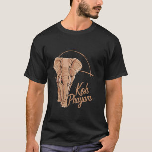 Camiseta Explorador de Ilhas Tropicais de Elefante Tailandê