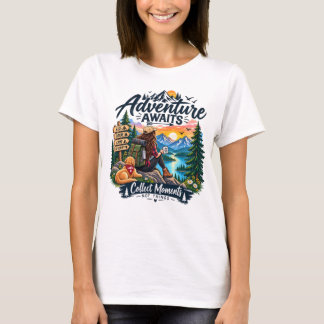 Camiseta Explorador de Montanha Aventura Espera |