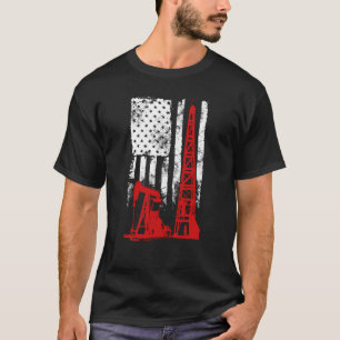 Camiseta Explorador de Petróleo Patriótico de Roughneck Rig