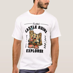 Camiseta explorador de ruínas de castelo escocês