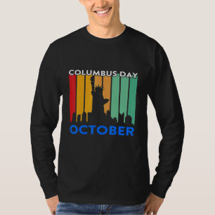 Camiseta Explorador do Dia de Cristóvão Colombo Viagens Mun